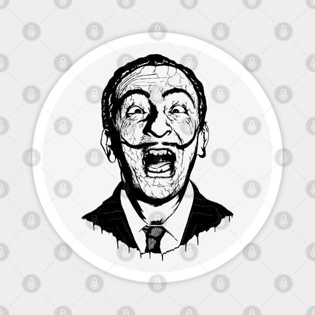 Salvador Dali Portrait Art Magnet by surmind
